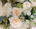 BFM011 Bouquet de fleurs Choix du fleuriste BLANC-VERT / WHITE-GREEN Design's choice flower bouquet